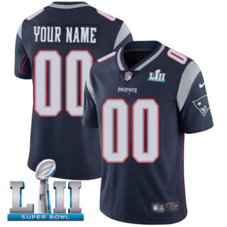 Nike NFL New England Patriots Vapor Untouchable Customized Super Bowl LII Limited Navy Blue Home Men's Jersey