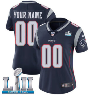 Nike NFL New England Patriots Vapor Untouchable Customized Super Bowl LII Limited Navy Blue Home Women's Jersey