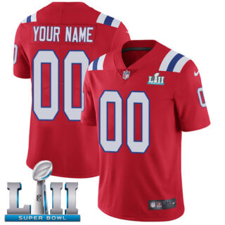 Nike NFL New England Patriots Vapor Untouchable Customized Super Bowl LII Limited Red Alternate Youth Jersey