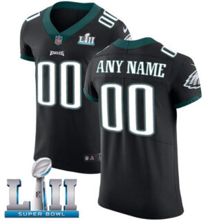 Nike NFL Philadelphia Eagles Vapor Untouchable Customized Super Bowl LII Elite Black Alternate Men's Jersey