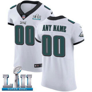 Nike NFL Philadelphia Eagles Vapor Untouchable Customized Super Bowl LII Elite White Road Men's Jersey