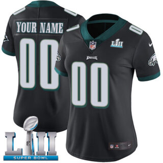 Nike NFL Philadelphia Eagles Vapor Untouchable Customized Super Bowl LII Limited Black Alternate Women's Jersey
