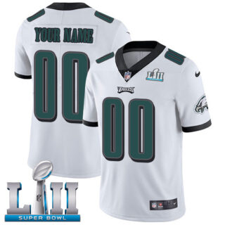 Nike NFL Philadelphia Eagles Vapor Untouchable Customized Super Bowl LII Limited White Road Men's Jersey