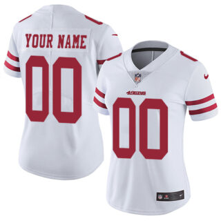 Nike NFL San Francisco 49ers Vapor Untouchable Customized Limited White Road Women's Jersey