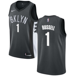 Nike Nets #1 D'Angelo Russell Gray NBA Swingman Statement Edition Jersey