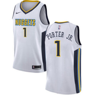 Nike Nuggets #1 Michael Porter Jr. White NBA Swingman Association Edition Jersey