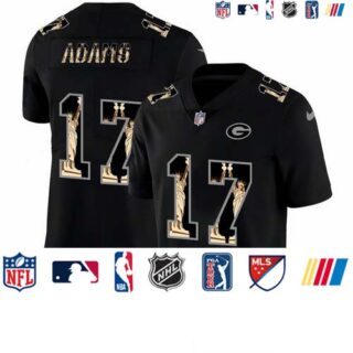Nike Packers 17 Davante Adams Black Statue Of Liberty Limited Jersey