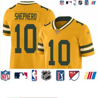 Nike Packers #10 Darrius Shepherd Gold Men's Stitched NFL Limited Inverted Legend Jersey