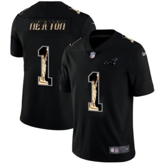 Nike Panthers 1 Cam Newton Black Statue Of Liberty Limited Jersey