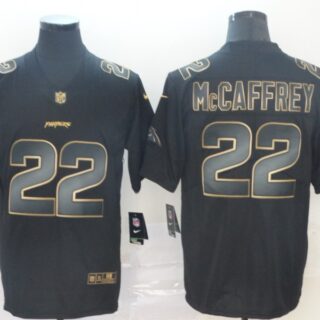 Nike Panthers 22 Christian McCaffrey Black Gold Vapor Untouchable Limited Jersey