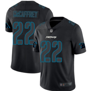 Nike Panthers 22 Christian McCaffrey Black Impact Rush Limited Jersey