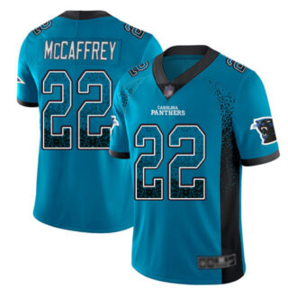 Nike Panthers 22 Christian McCaffrey Blue Drift Fashion Limited Jersey
