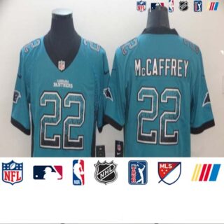 Nike Panthers 22 Christian McCaffrey Blue Drift Fashion Limited Jersey