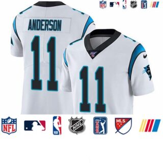 Nike Panthers #11 Robby Anderson White Men's Stitched NFL 100th Season Vapor Untouchable Limited Jersey