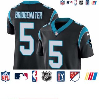 Nike Panthers #5 Teddy Bridgewater Black Team Color Men's Stitched NFL Vapor Untouchable Limited Jersey