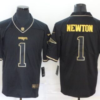 Nike Patriots 1 Cam Newton Black Gold Vapor Untouchable Limited Jersey