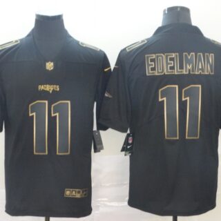 Nike Patriots 11 Julian Edelman Black Gold Vapor Untouchable Limited Jersey