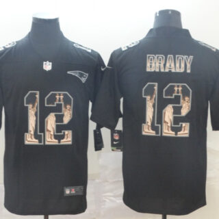 Nike Patriots 12 Tom Brady Black Statue Of Liberty Limited Jersey