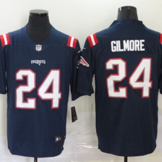 Nike Patriots 24 Stephon Gilmore Navy New Vapor Untouchable Limited Jersey