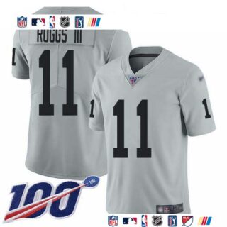 Nike Raiders #11 Henry Ruggs III Silver Men's Stitched NFL Limited Inverted Legend 100th Season Jersey