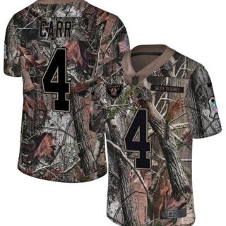 Nike Raiders #4 Derek Carr Camo Men's Stitched NFL Limited Rush Realtree Jersey