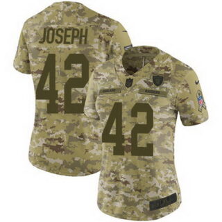 Nike Raiders #42 Karl Joseph Camo Women's Stitched NFL Limited 2018 Salute to Service Jersey