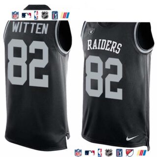 Nike Raiders #82 Jason Witten Black Team Color Men's Stitched NFL Limited Tank Top Jersey