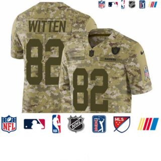 Nike Raiders #82 Jason Witten Camo Men's Stitched NFL Limited 2018 Salute To Service Jersey