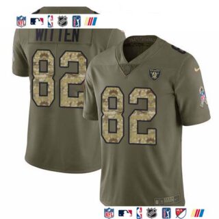 Nike Raiders #82 Jason Witten Olive Camo Men's Stitched NFL Limited 2017 Salute To Service Jersey