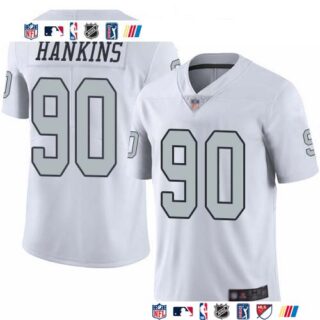 Nike Raiders #90 Johnathan Hankins White Men's Stitched NFL Limited Rush Jersey
