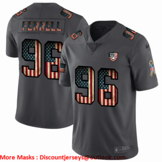 Nike Raiders #96 Clelin Ferrell 2018 Salute To Service Retro USA Flag Limited NFL Jersey