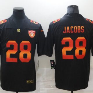 Nike Raiders 28 Josh Jacobs Black Colorful Fashion Limited Jersey