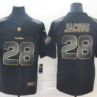 Nike Raiders 28 Josh Jacobs Black Gold Vapor Untouchable Limited Jersey