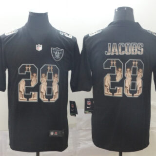 Nike Raiders 28 Josh Jacobs Black Statue Of Liberty Limited Jersey
