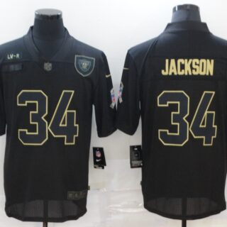 Nike Raiders 34 Bo Jackson Black 2020 Salute To Service Limited Jersey