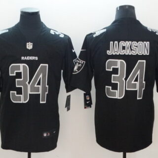 Nike Raiders 34 Bo Jackson Black Impact Rush Limited Jersey