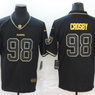 Nike Raiders 98 Maxx Crosby Black Gold Vapor Untouchable Limited Jersey