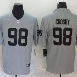 Nike Raiders 98 Maxx Crosby Gray Inverted Legend Limited Jersey