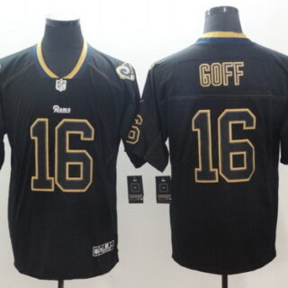 Nike Rams 16 Jared Goff Black Shadow Legend Limited Jersey