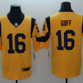 Nike Rams 16 Jared Goff Gold Vapor Untouchable Limited Jersey