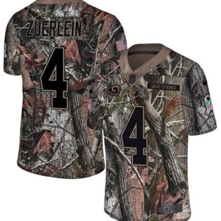 Nike Rams #4 Greg Zuerlein Camo Men's Stitched NFL Limited Rush Realtree Jersey
