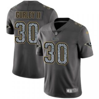 Nike Rams 30 Todd Gurley II Gray Camo Vapor Untouchable Limited Jersey
