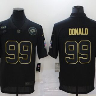 Nike Rams 99 Aaron Donald Black 2020 Salute To Service Limited Jersey