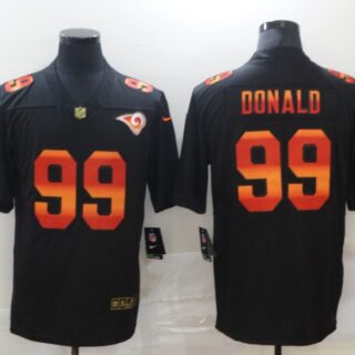 Nike Rams 99 Aaron Donald Black Colorful Fashion Limited Jersey