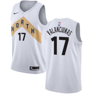 Nike Raptors #17 Jonas Valanciunas White NBA Swingman City Edition 2018 19 Jersey