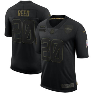 Nike Ravens 20 Ed Reed Black 2020 Salute To Service Limited Jersey