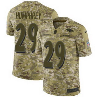 Nike Ravens #29 Marlon Humphrey Camo Youth Stitched NFL Limited 2018 Salute to Service Jersey