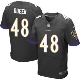 Nike Ravens #48 Patrick Queen Black Alternate Men's Stitched NFL New Elite Jersey
