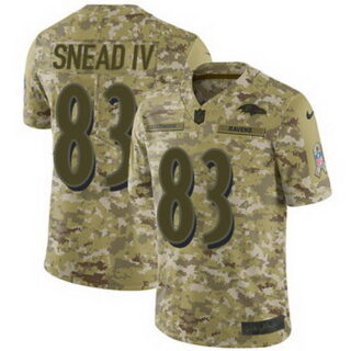 Nike Ravens #83 Willie Snead IV Camo Men's Stitched NFL Limited 2018 Salute To Service Jersey