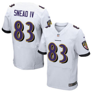 Nike Ravens #83 Willie Snead IV White Men's Stitched NFL Elite Jersey